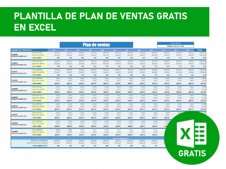 Plantilla De Plan De Ventas Para Descargar Excel Gratis