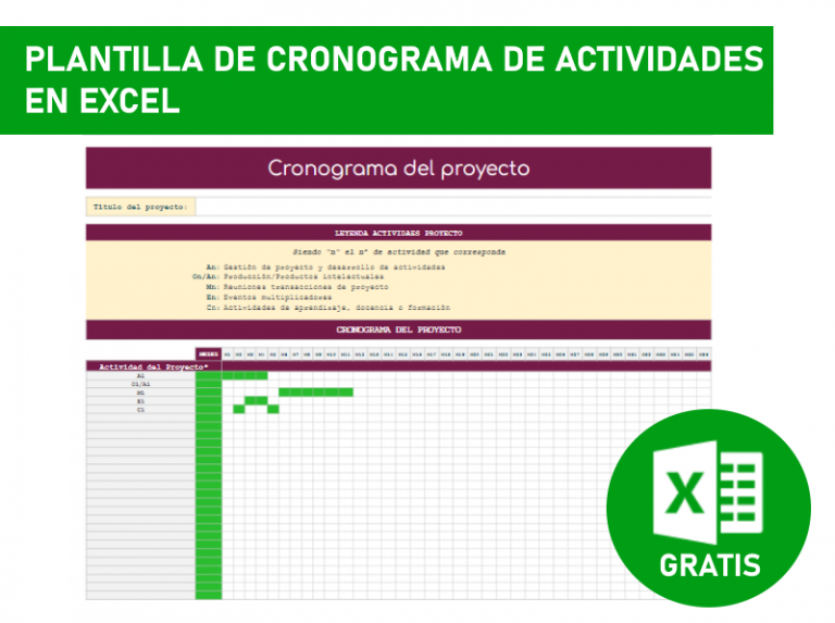 Plantillas de Cronogramas para Descargar » Excel Gratis
